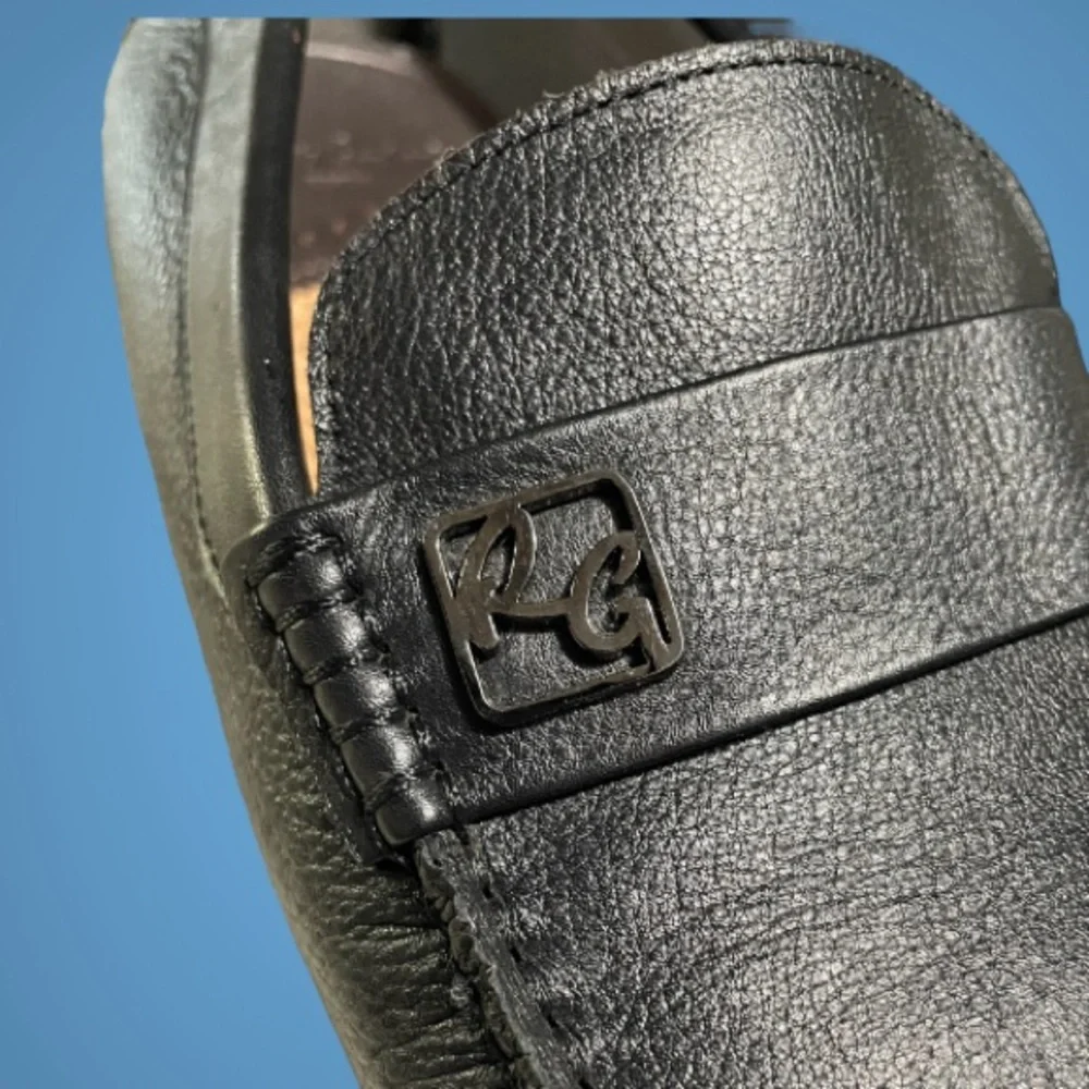 Robert Graham Grapewin RG5312S Mens Black Driving Loafers,‎ Moccasin Shoes 8 - Picture 5 of 9
